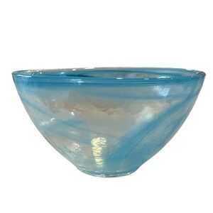 ARTISTIC ACCENT  Beautiful Baby Blue Decorative Bowl Home Decor